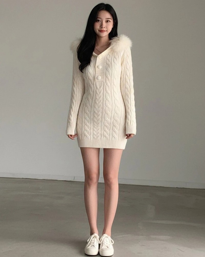 Bodycon White above Knee
